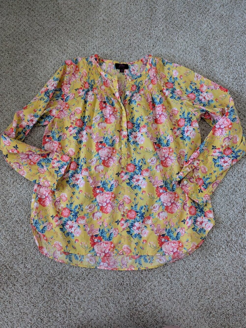 EUC J Crew Liberty Fabric Blouse, 14 Tall (14T)